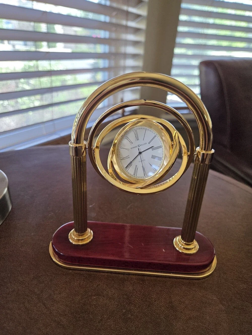 Howard Miller Maritime Gimbal Clock With Rosewood Base